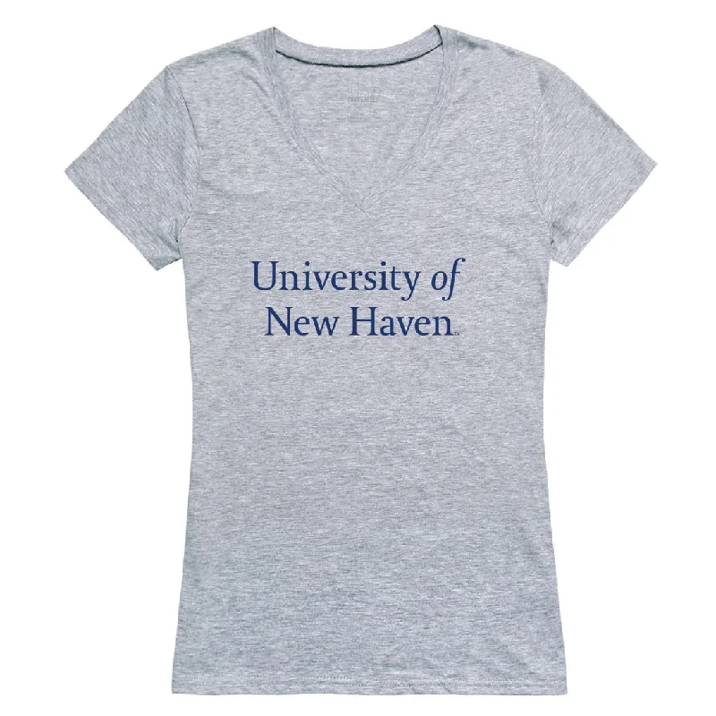 University of New Haven Chargers Womens Seal T-Shirt Polka Dot Checkered Tartan