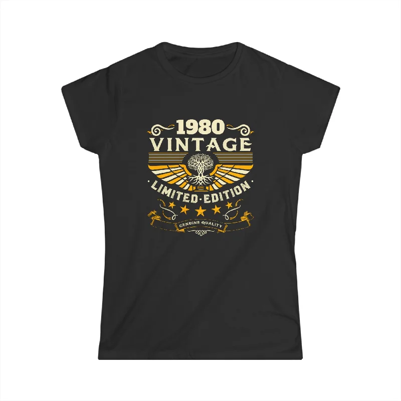 Vintage 1980 T Shirts for Women Retro Funny 1980 Birthday Womens T Shirts Chenille Blend Fleece Blend Nylon Blend Vintage 1980 T Shirts for Women Retro Funny 1980 Birthday Womens T Shirts Chenille Blend Fleece Blend Nylon Blend