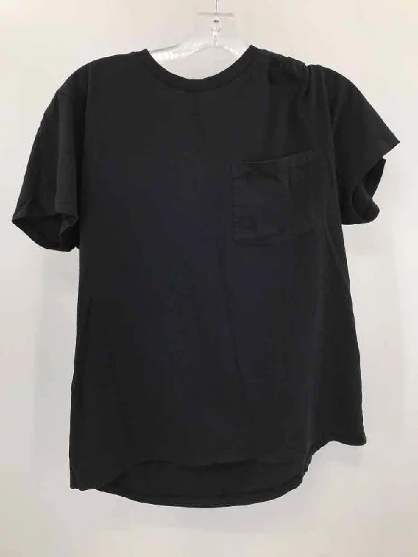 Pre-Owned Yves Saint Laurent Black Size Medium T-shirt Welt Pockets Slit Pockets Flap Pockets