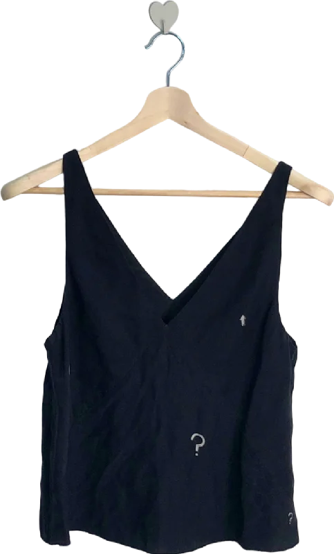 VEDA Black Tank Top UK Size S yoga tank top